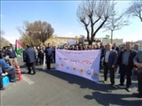 حضور گسترده کارکنان شرکت آب و فاضلاب آذربایجان شرقی در راهپیمایی روز قدس