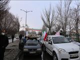راهپیمایی خودرویی به مناسبت یوم الله ۲۲بهمن با حضور کارکنان شرکت آب وفاضلاب استان